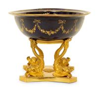 A Sevres Porcelain Bowl Mounted on Gilt Bronze Stand — 20TH CENTURY