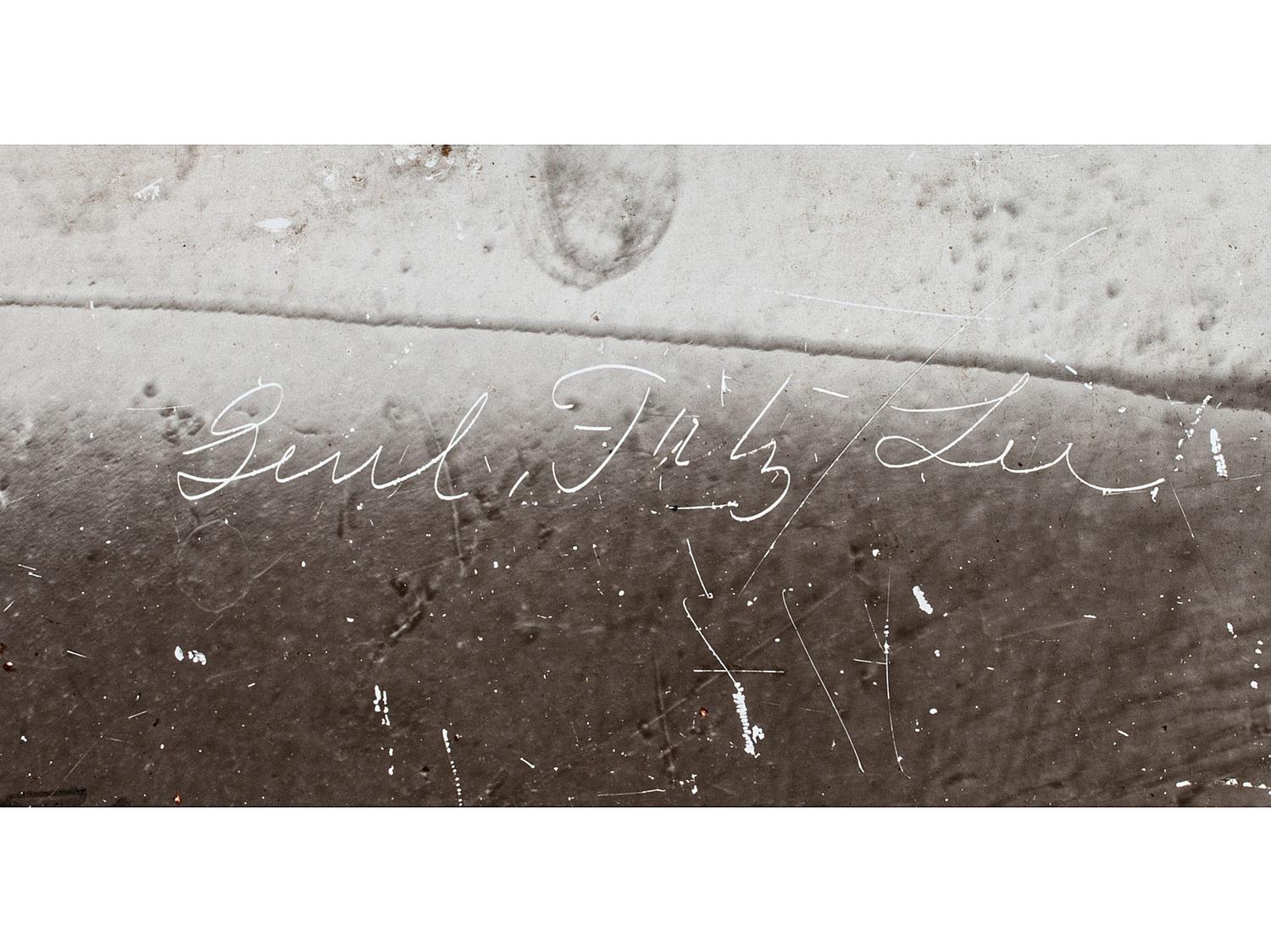 [LEE, Fitzhugh (1835-1905)]. Glass plate negative of General Fitzhugh Lee with period ink identification tag.