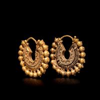 A Pair of Phoenician or Achaemenid Gold Hoop Earrings