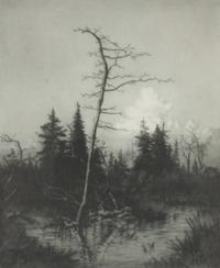 George Elbert Burr Plate: 11 3/4 x 9 3/4 inches — (American, 1859-1939)
