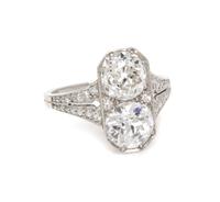 An Art Deco Platinum and Diamond Ring, Marcus & Co., 2.70 dwts.