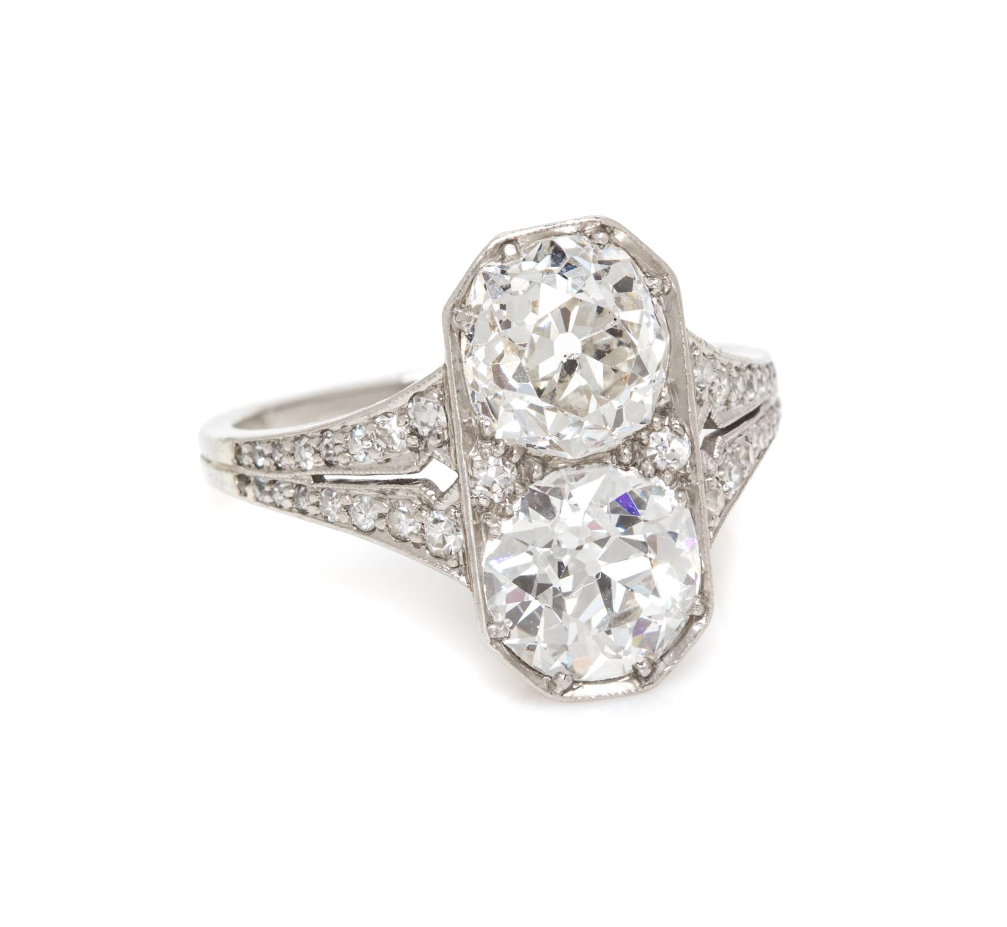 An Art Deco Platinum and Diamond Ring, Marcus & Co., 2.70 dwts.