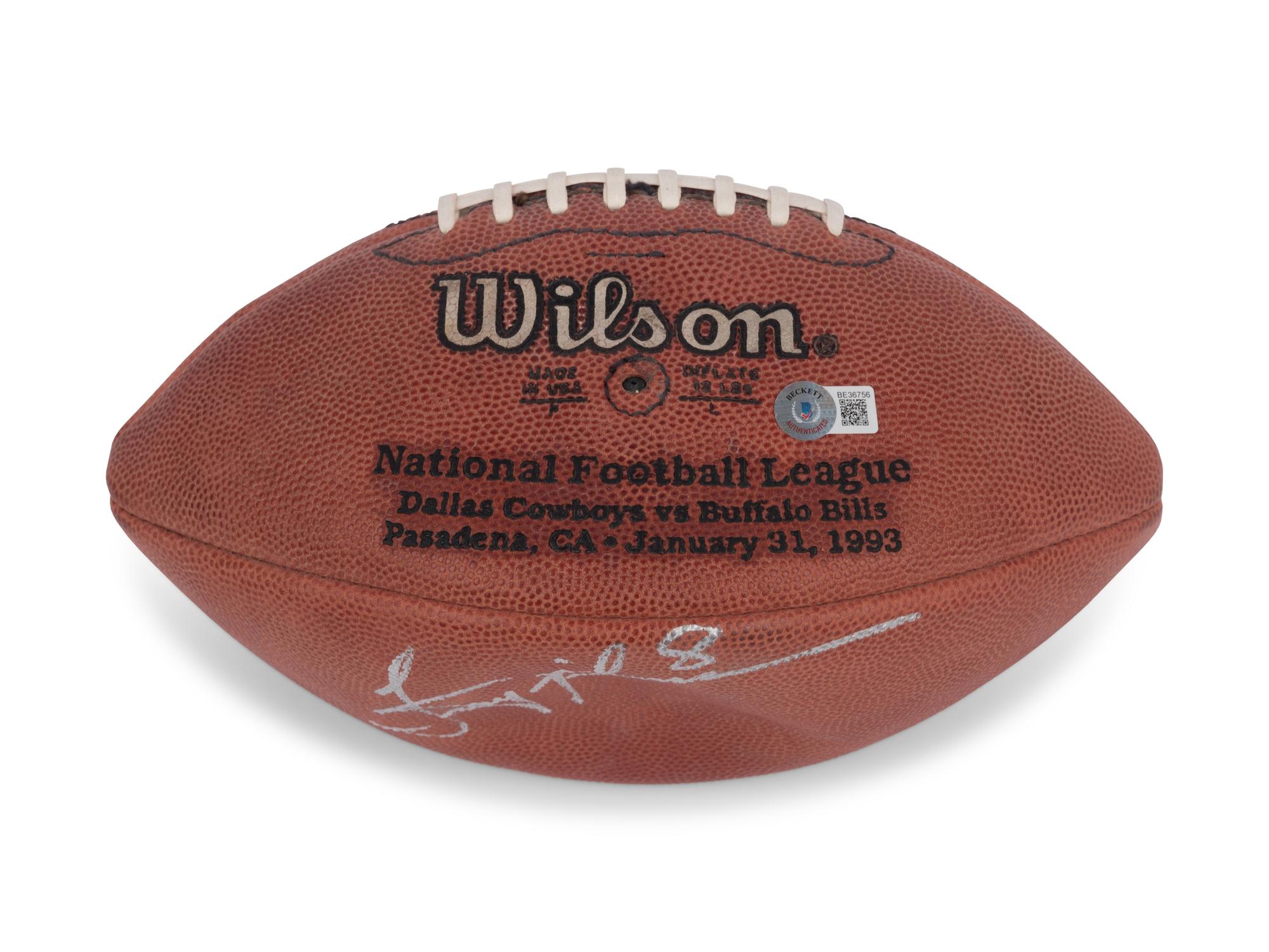 A Troy Aikman Dallas Cowboys Signed Autograph Football (Beckett Authentication Services Certified),