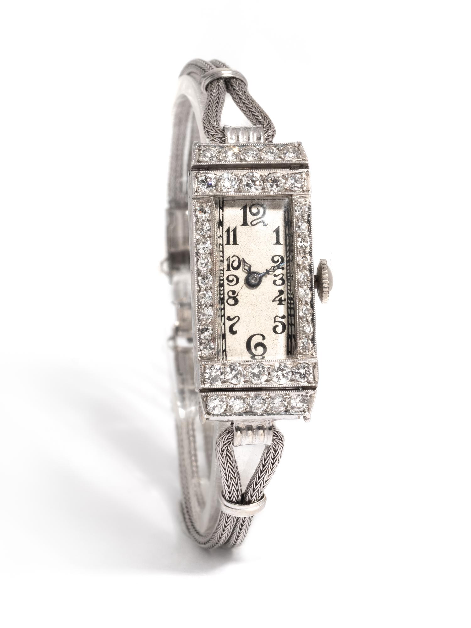 ART DECO, DIAMOND WATCH