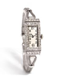 ART DECO, DIAMOND WATCH