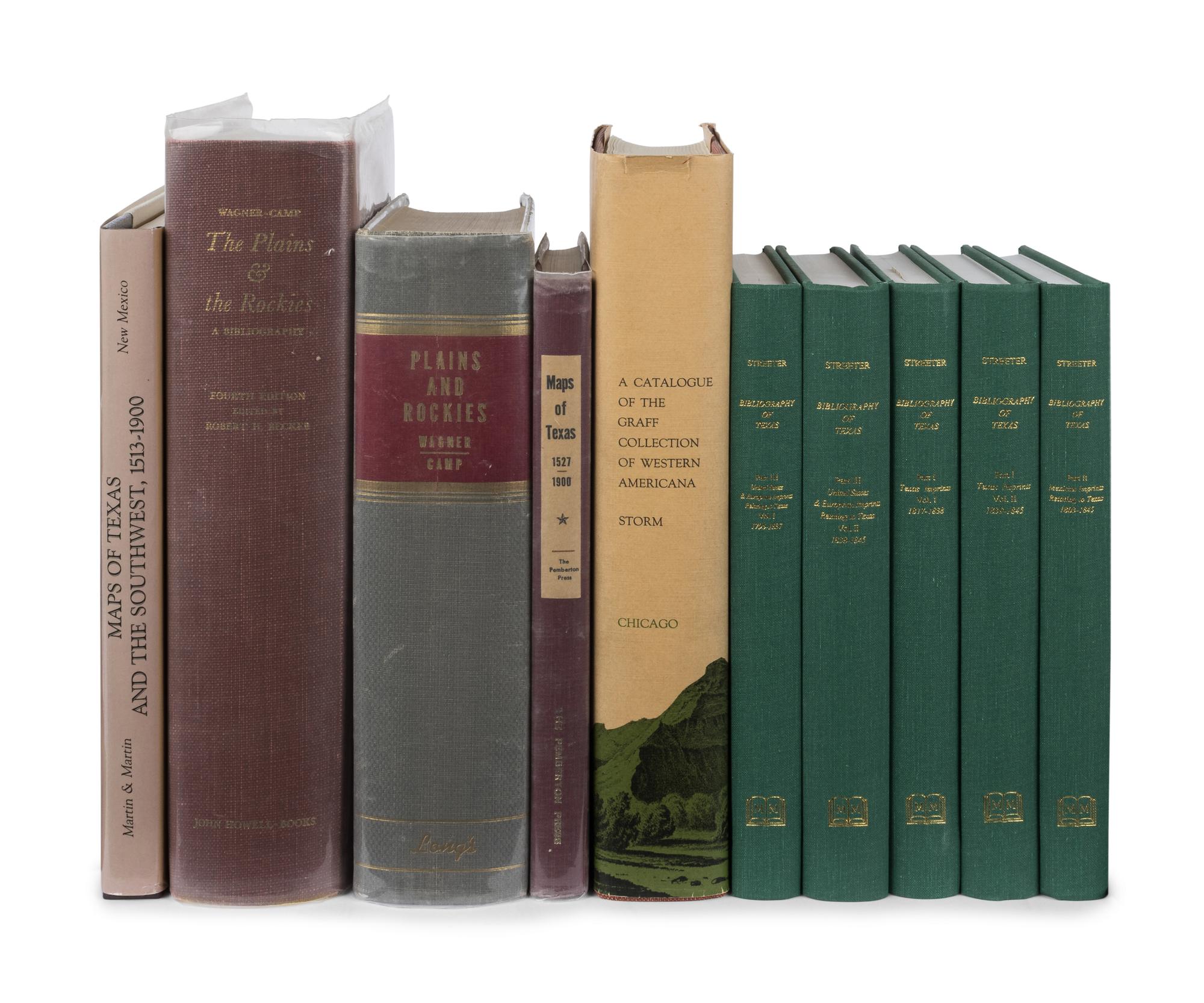[BIBLIOGRAPHIES -- CARTOGRAPHY]. A group of 11 works regarding the mapping of the American West, comprising:
