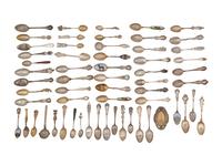 A Collection of Silver Souvenir Spoons