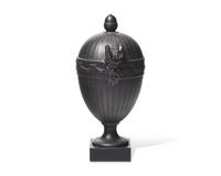 A Wedgwood & Bentley Black Basalt Ovoid Covered Vase