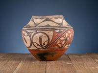Zia Polychrome Trios Pottery Jar