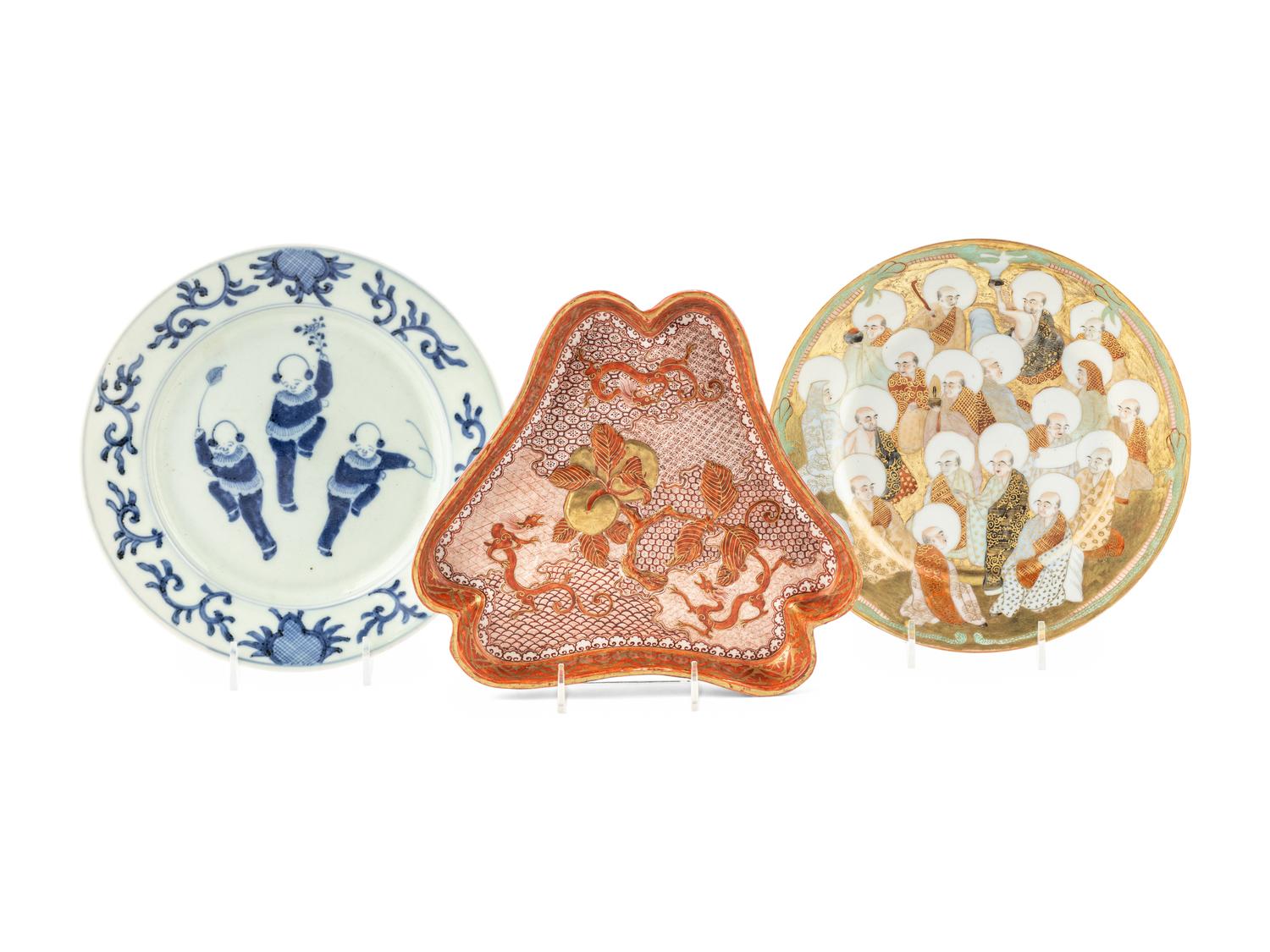 Three Japanese Porcelain Plates