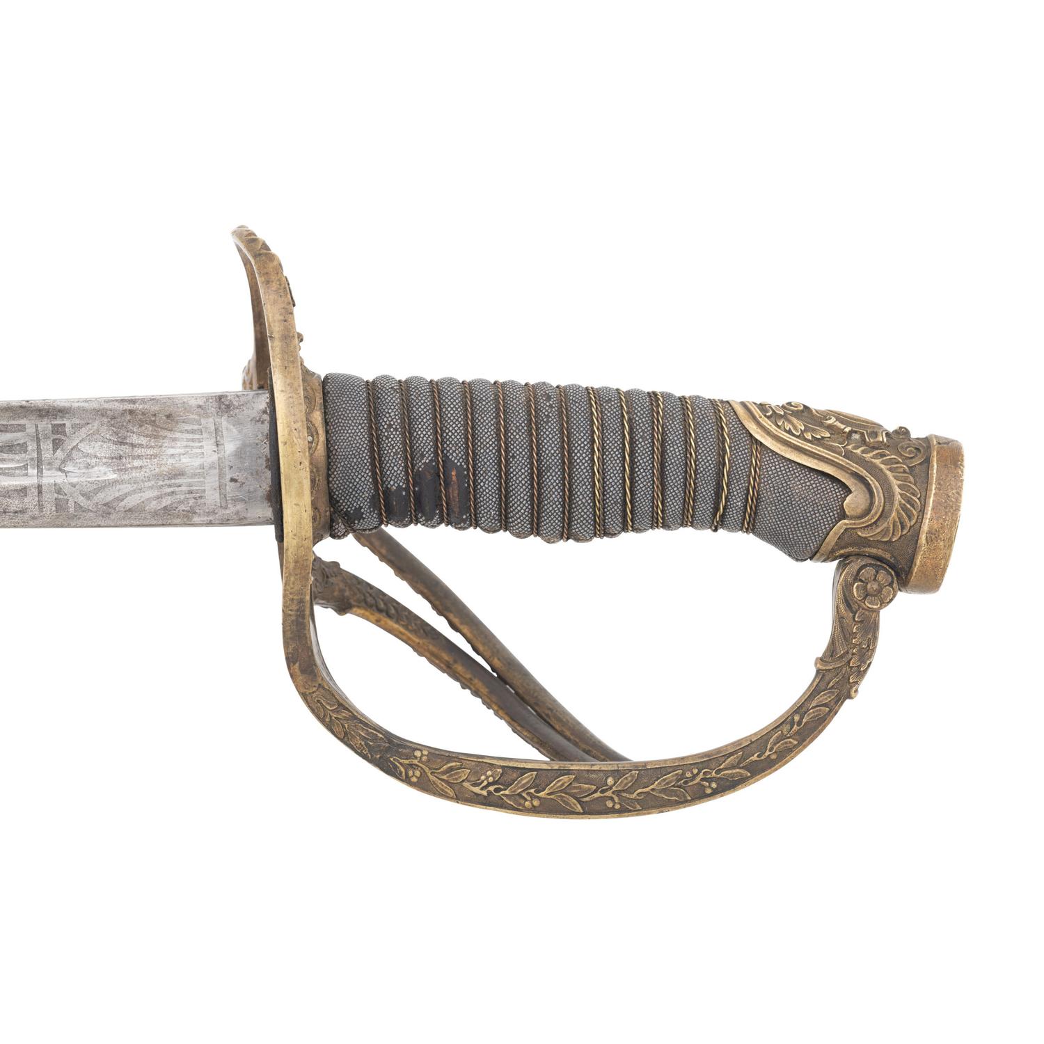 Klingenthal Model 1840/60 Cavalry Officers Saber Inscribed to Major (Col) Daniel Chaplin 2nd Maine Infantry