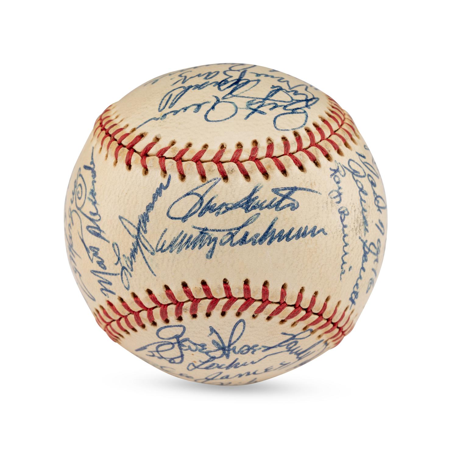 A Group of Two 1973 Chicago Cubs Team Signed Autograph Baseballs