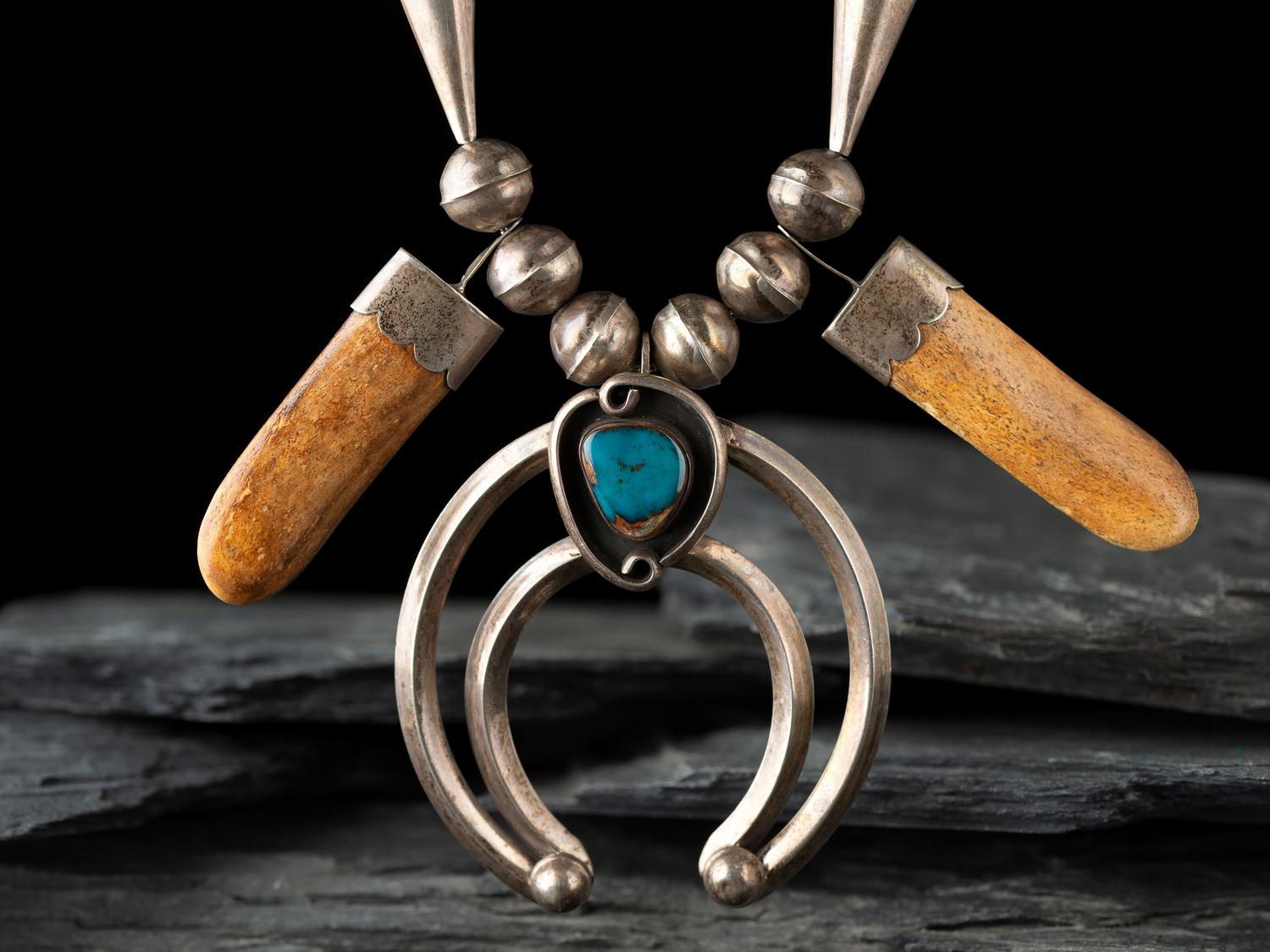 Navajo Squash Blossom Necklace