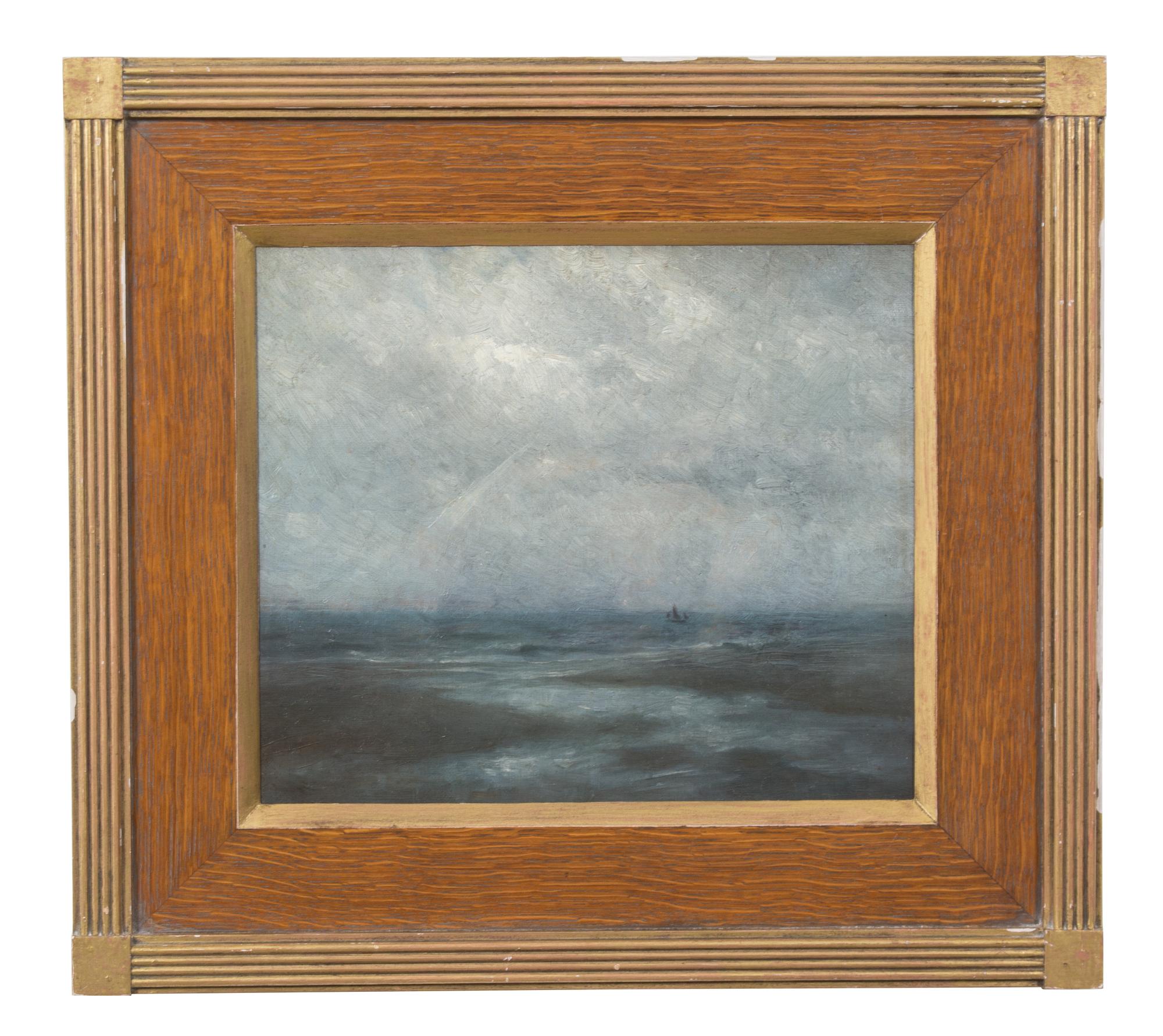 Herbert Dalziel, (British, 1853-1941), Seascape with Small Boat