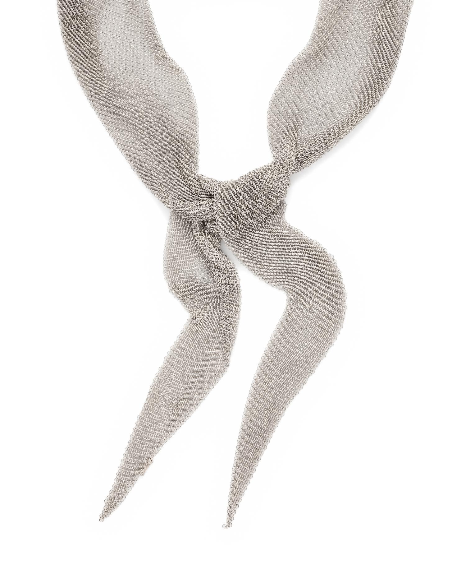 TIFFANY & CO., ELSA PERETTI, STERLING SILVER MESH SCARF NECKLACE