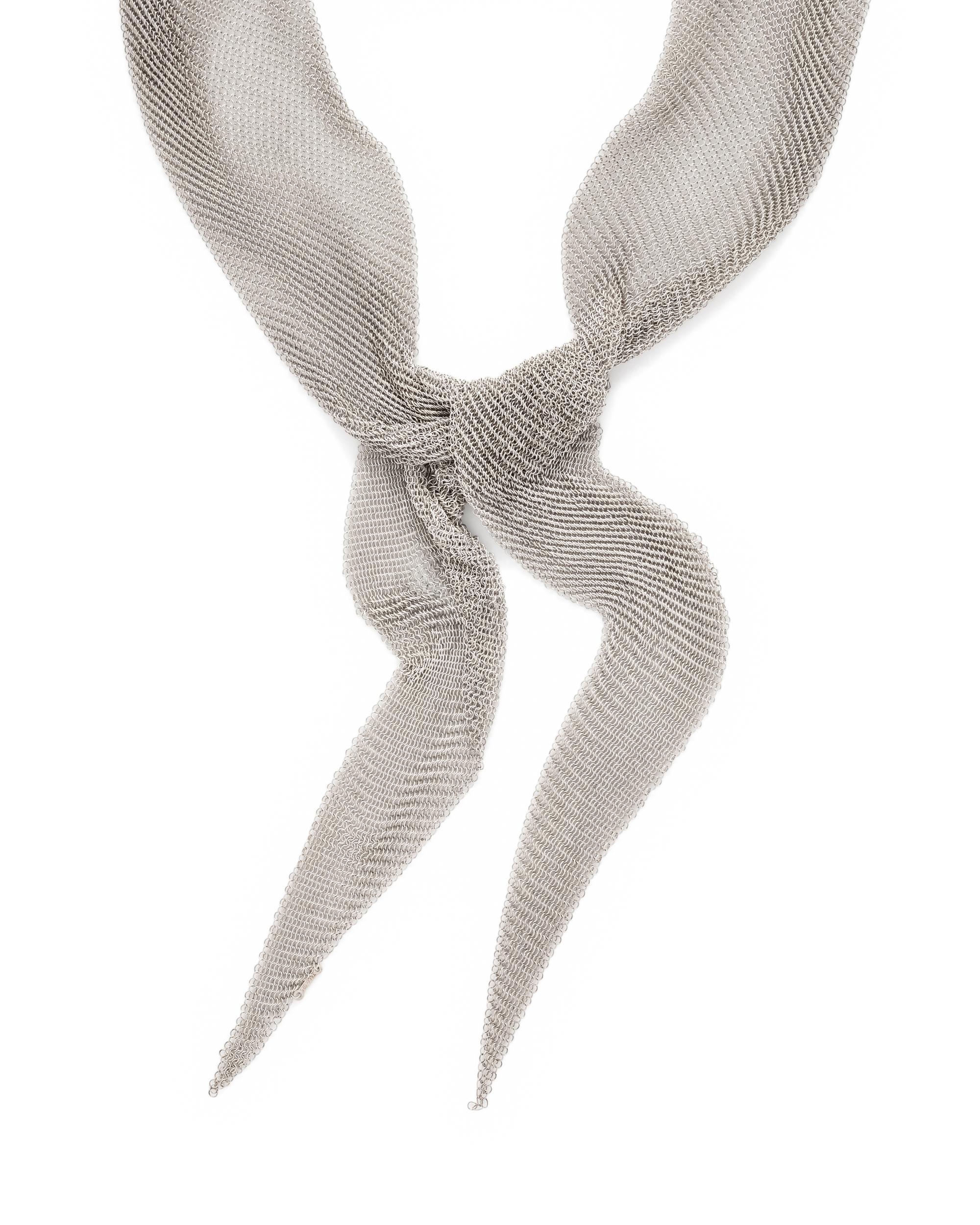 TIFFANY & CO., ELSA PERETTI, STERLING SILVER MESH SCARF NECKLACE
