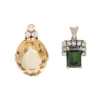 TWO MULTIGEM PENDANTS