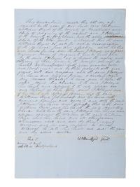 [SLAVERY & ABOLITION]. A record of transfer of an enslaved child named Charles, from William Byrd to J.H. Byrd. Pocahontas County, VA, 8 March 1855.
