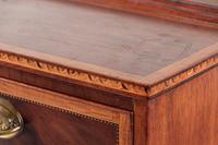 A Federal Mahogany and Satinwood-Inlaid Marquetry Fall Front Secretary Desk