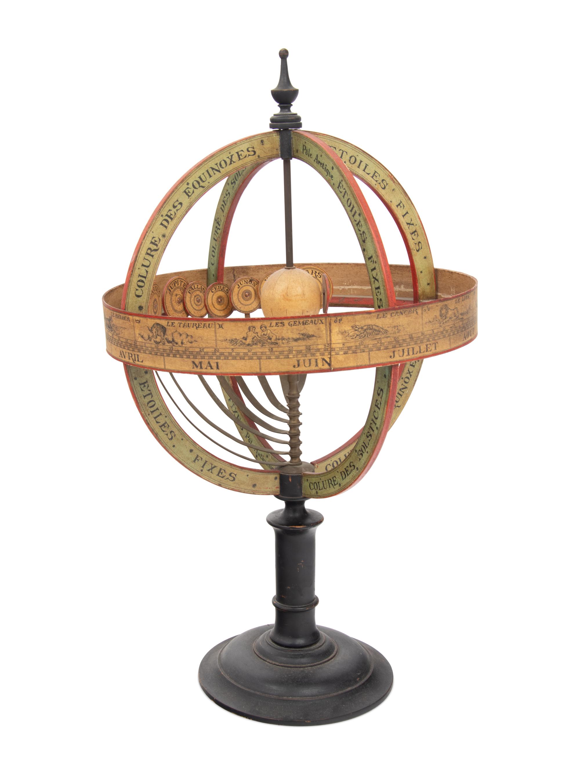 A French Copernican Armillary Sphere with Internal Orrery