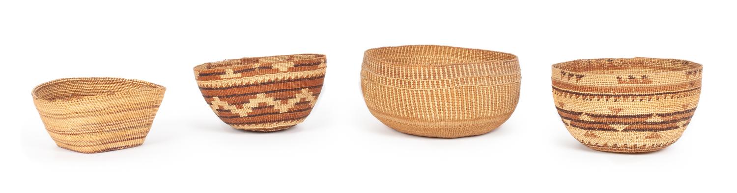 Three Hupa Baskets