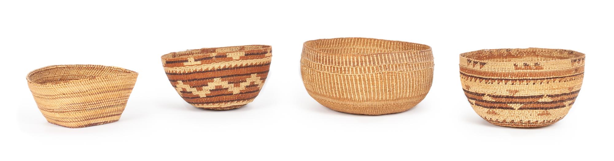 Three Hupa Baskets