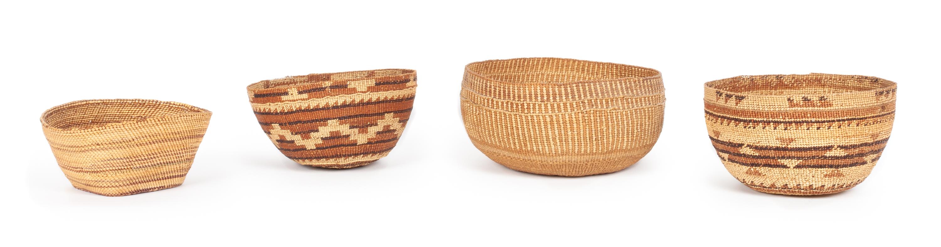 Three Hupa Baskets
