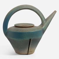 Karen Karnes (American, 1925-2016) Teapot and Large Lidded Jar, USA, late 20th century