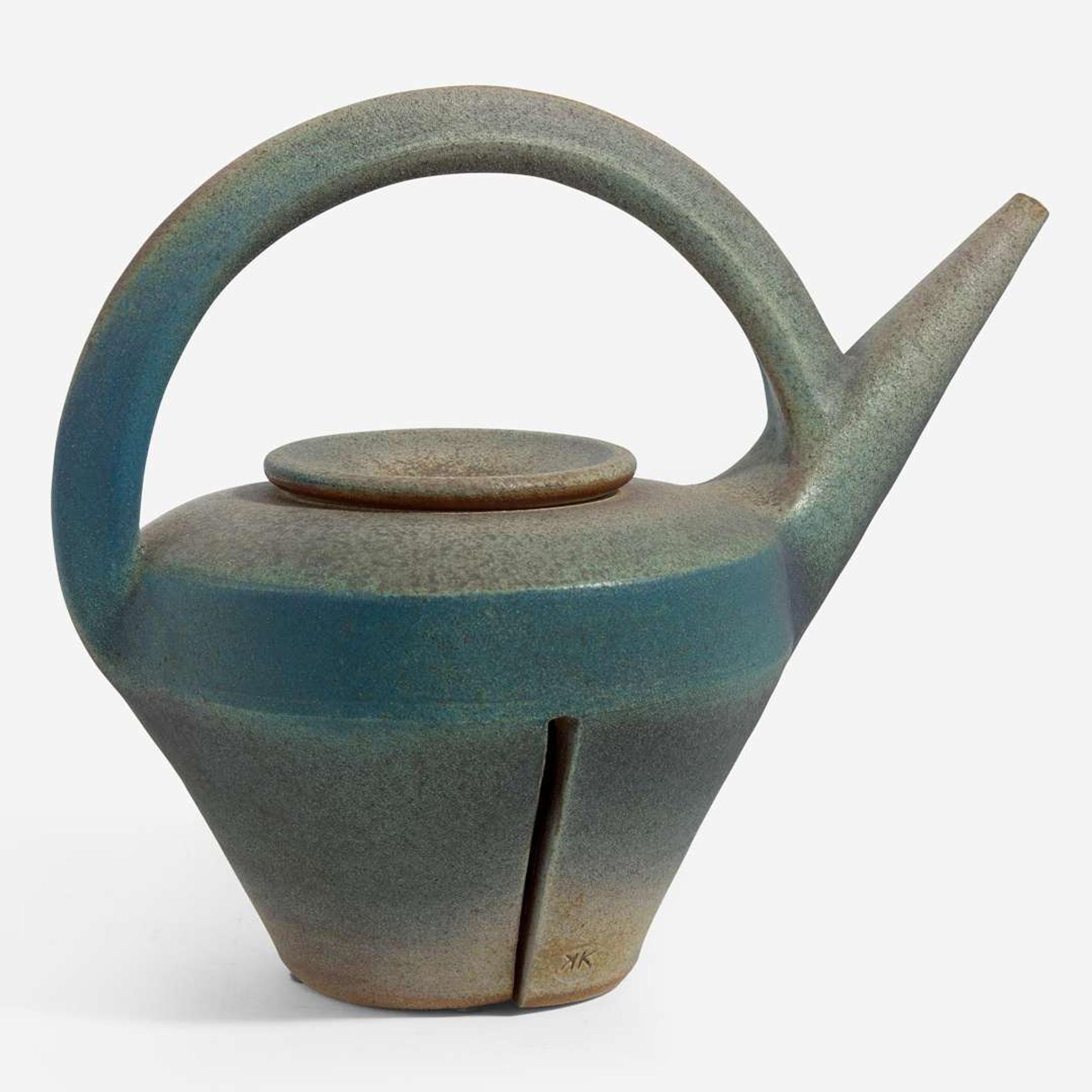 Karen Karnes (American, 1925-2016) Teapot and Large Lidded Jar, USA, late 20th century