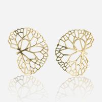 18K Gold Lily Pad Leaf Ear Clips by Angela Cummings Studios