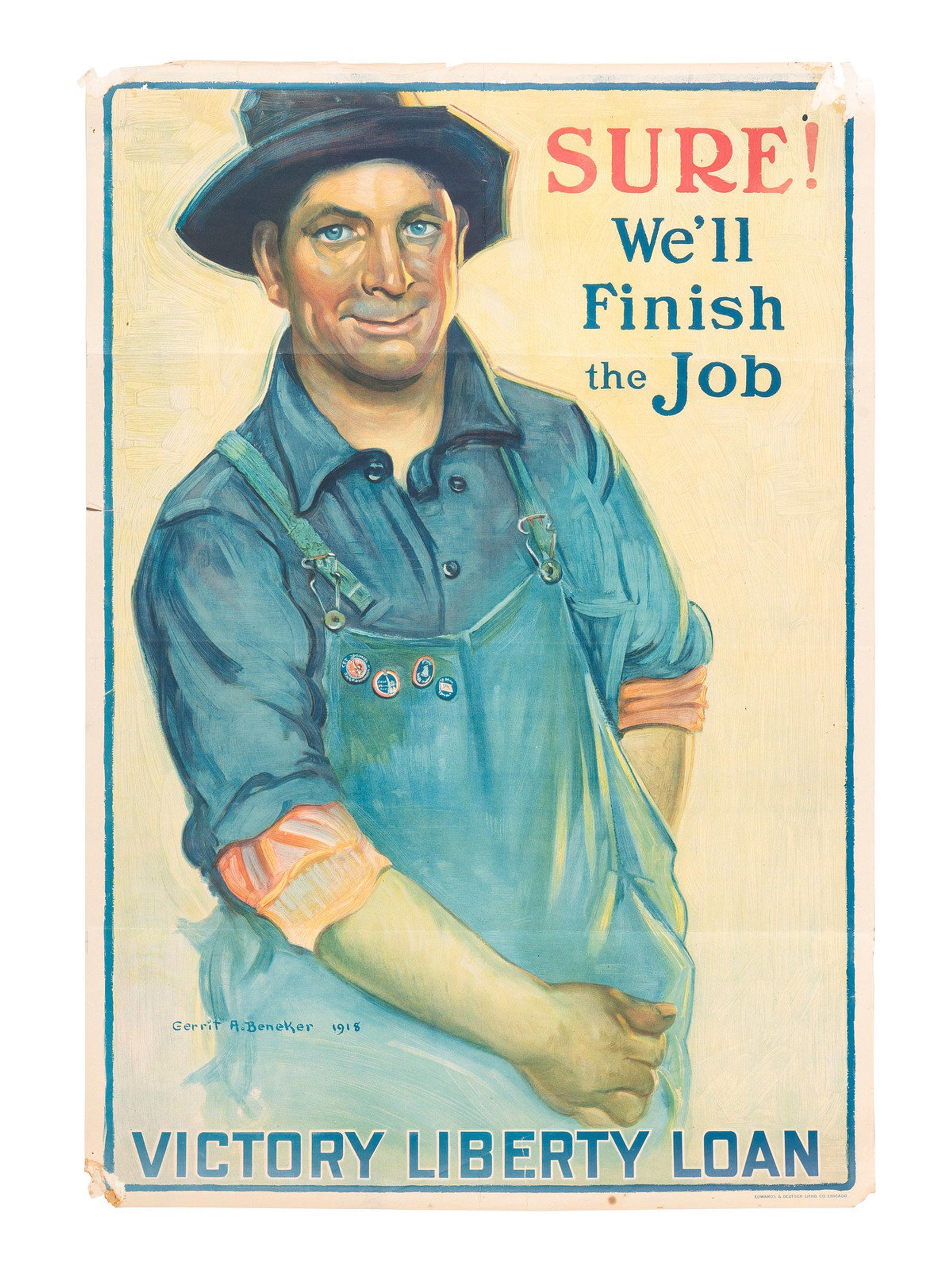 [WORLD WAR I]. A group of 11 posters, including 4 featuring artwork by Howard Chandler Christy, comprising: