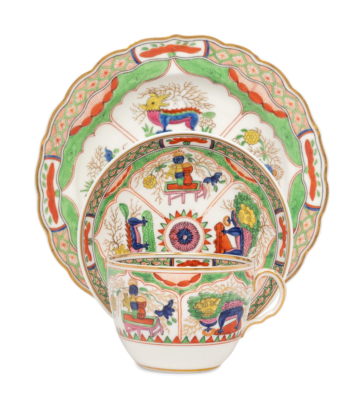 A Chamberlain's Worcester Bengal Tiger Porcelain Service