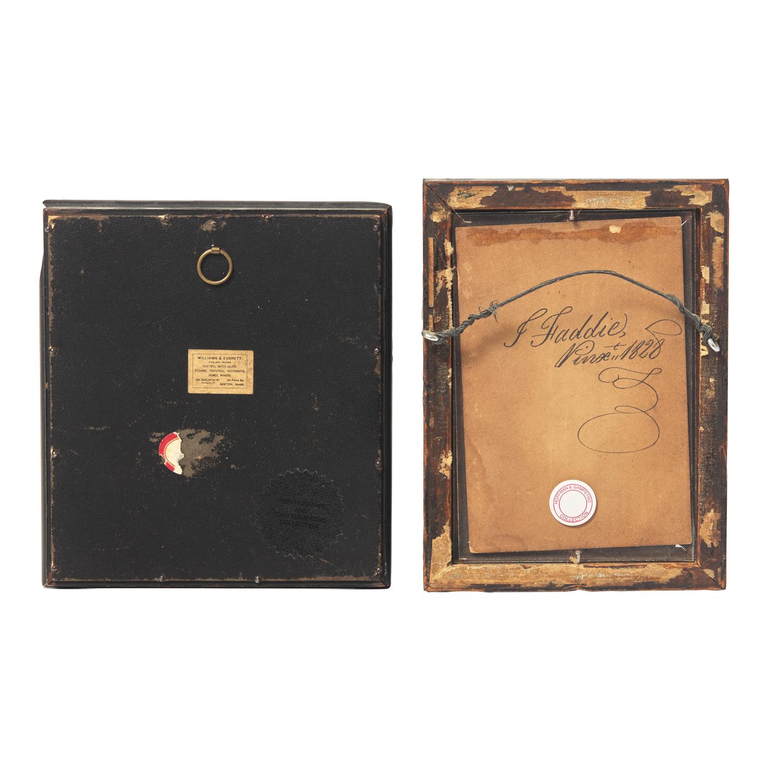 American School 19th Century, Two Portrait Miniatures: A Young Girl and Gentleman