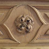 A Carved Oak Shop Counter 73.5" W x 31" D x 51.5" H — France, Late 19th Century