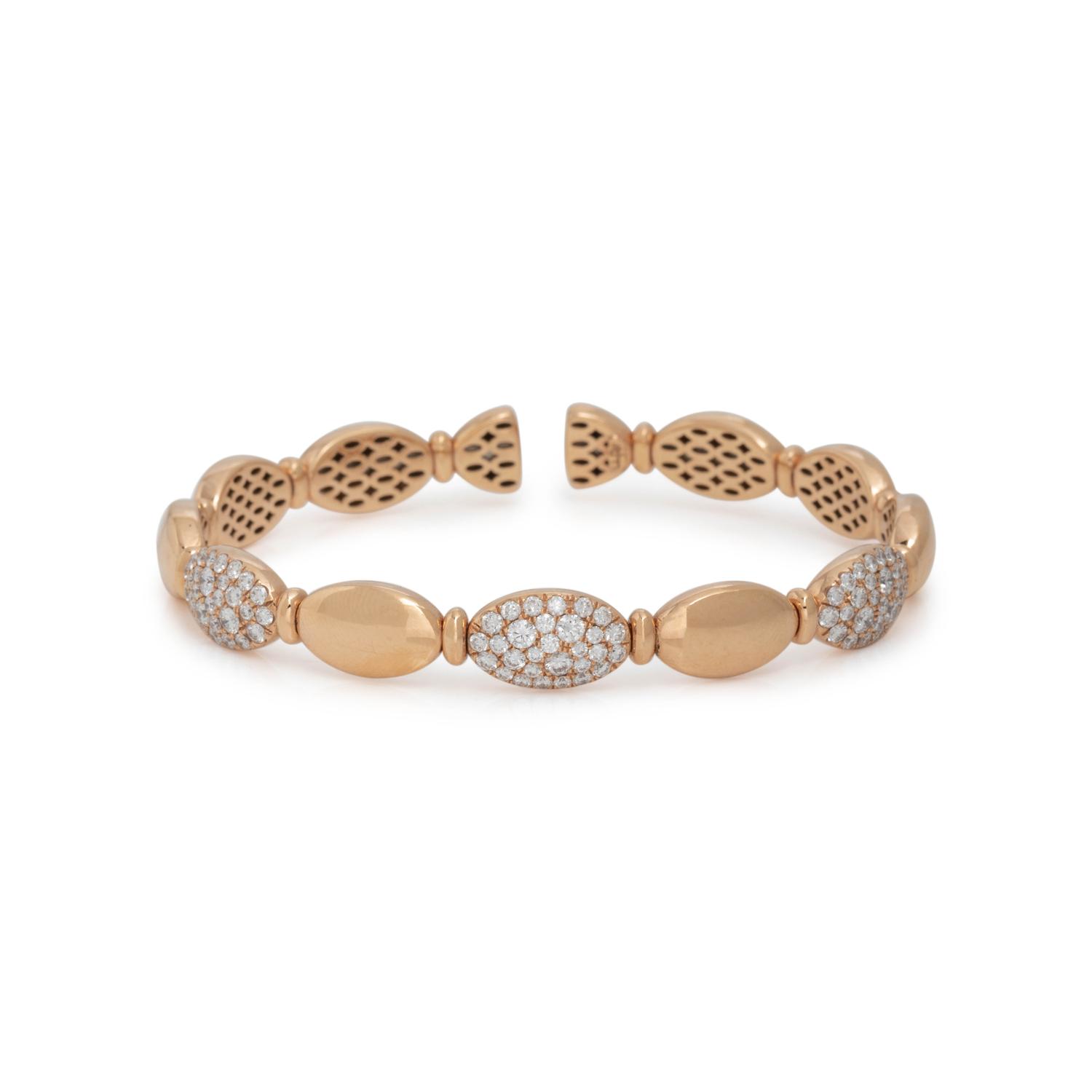 DI MODOLO, ROSE GOLD AND DIAMOND CUFF BRACELET