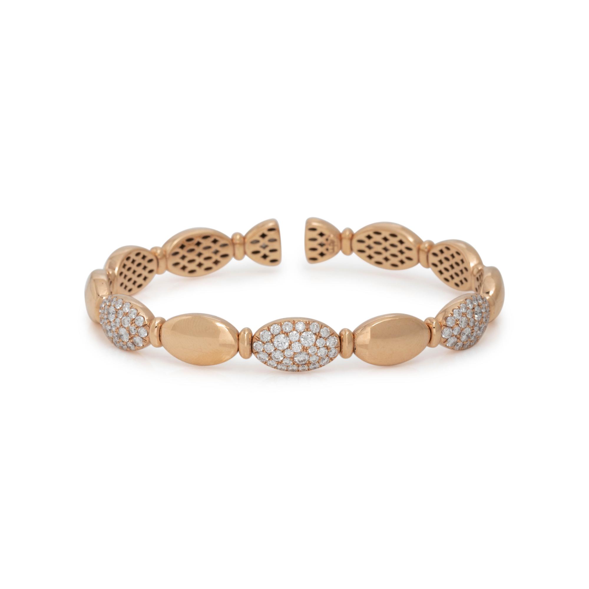 DI MODOLO, ROSE GOLD AND DIAMOND CUFF BRACELET