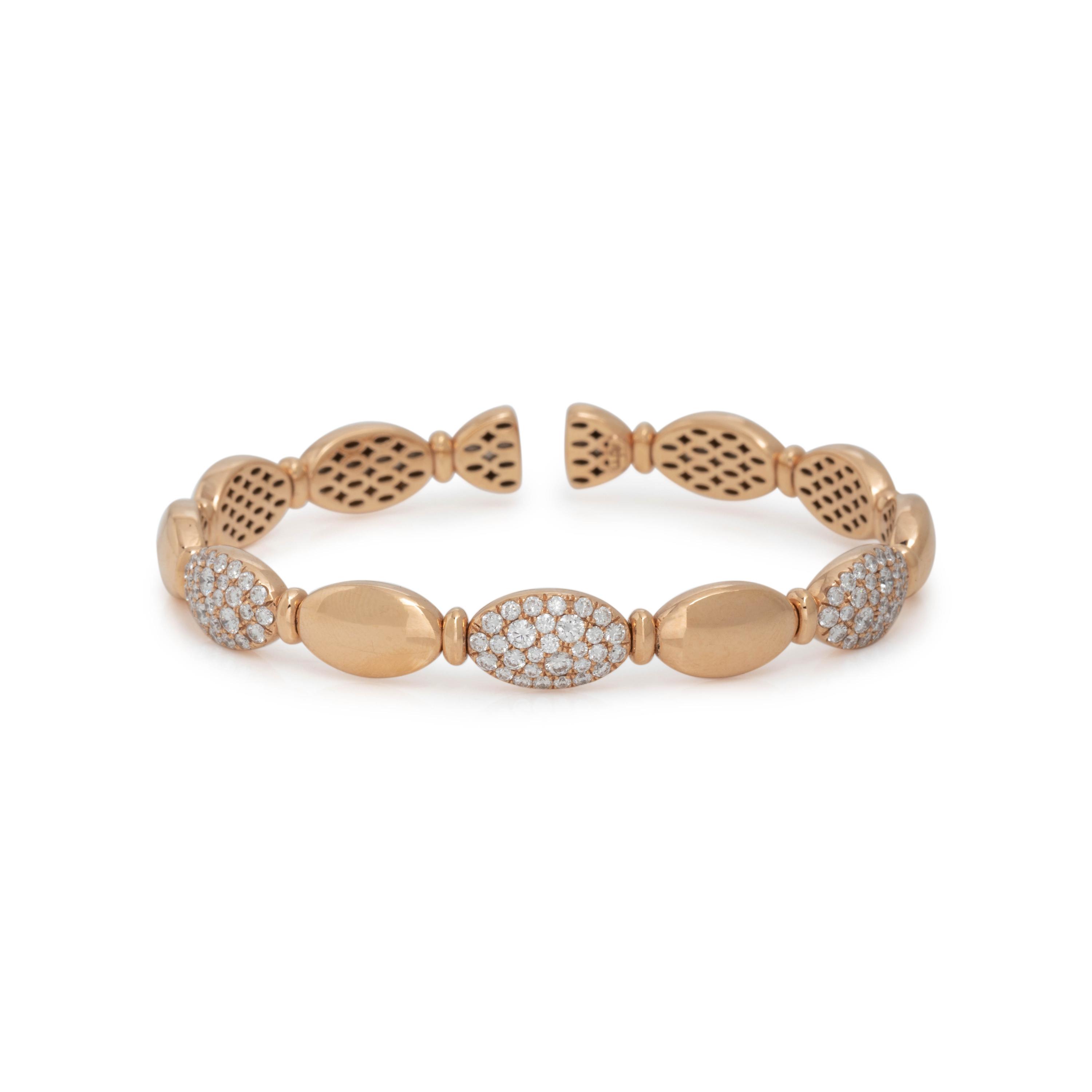 DI MODOLO, ROSE GOLD AND DIAMOND CUFF BRACELET