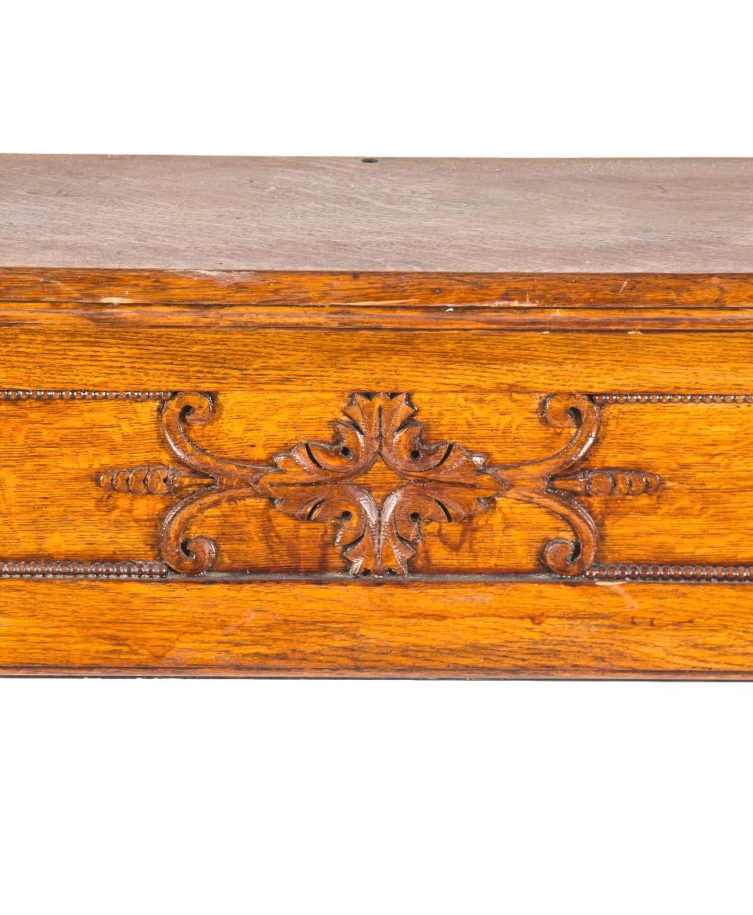 An American Quarter Sawn Oak Fireplace Mantel