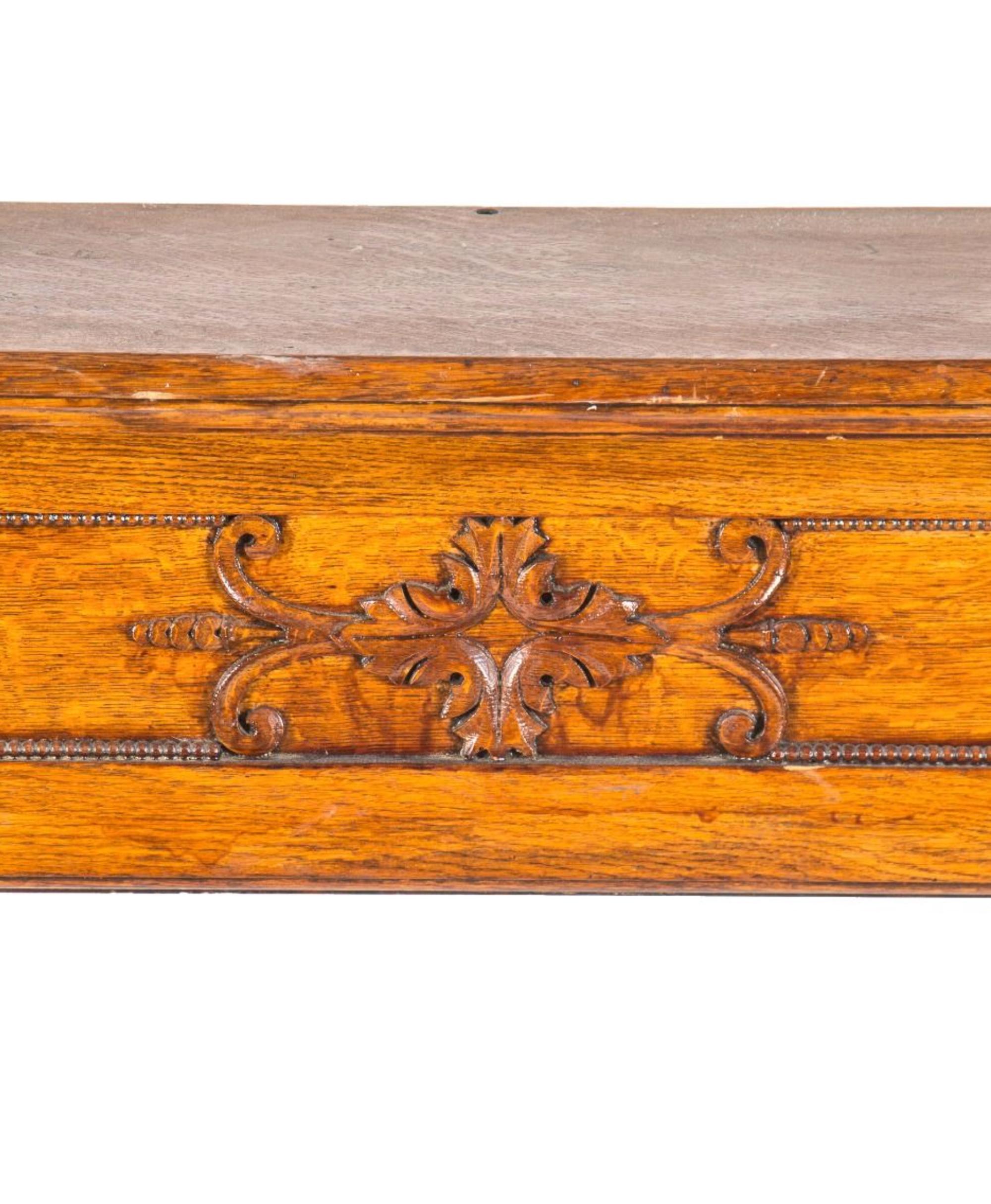 An American Quarter Sawn Oak Fireplace Mantel