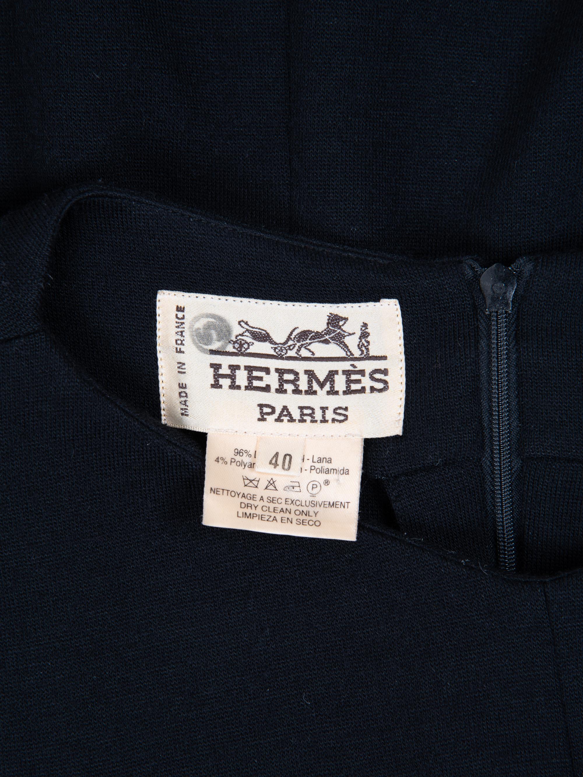 Hermès Wool Knit Dress with Tie Waist, 1980-90s