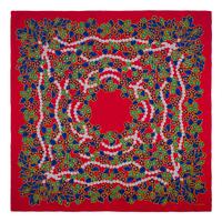 CHANEL FLORAL MOTIF LARGE SILK SCARF