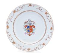 A Chinese Export Armorial Porcelain Plate