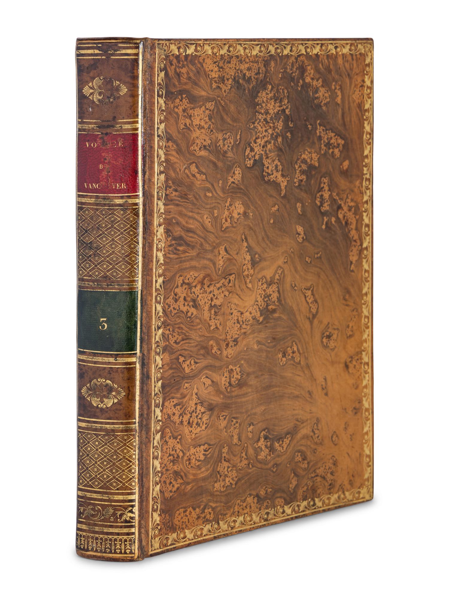 VANCOUVER, George, Captain (1757-1798). Voyage de Decouvertes, a l'Ocean Pacifique du Nord, et autour du Monde. Translated by P.H. Henry . Paris: L'Imprimerie de la Republique, An VIII [1799-1800].