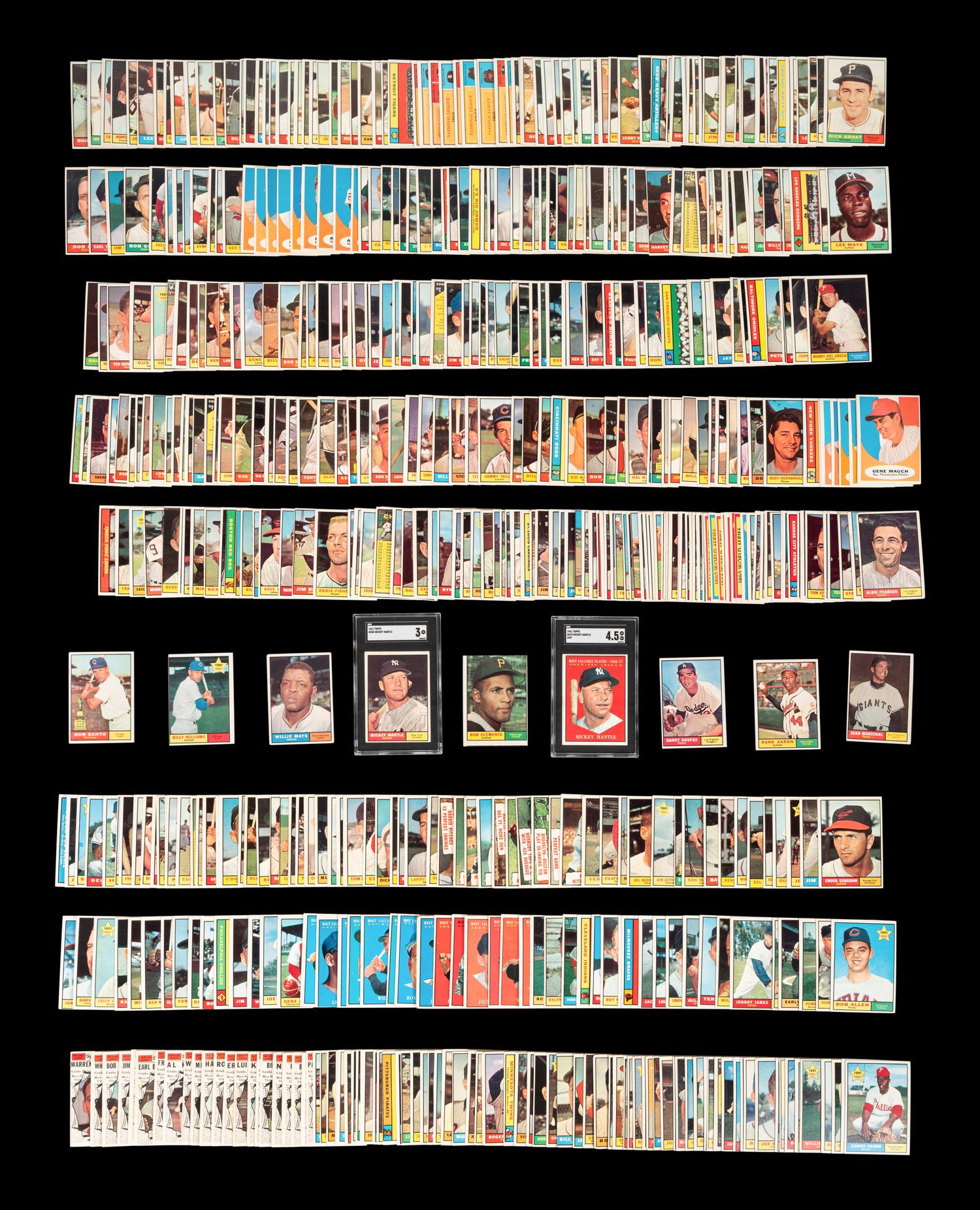 A Complete Set of 1961 Topps Baseball Cards (587/587),