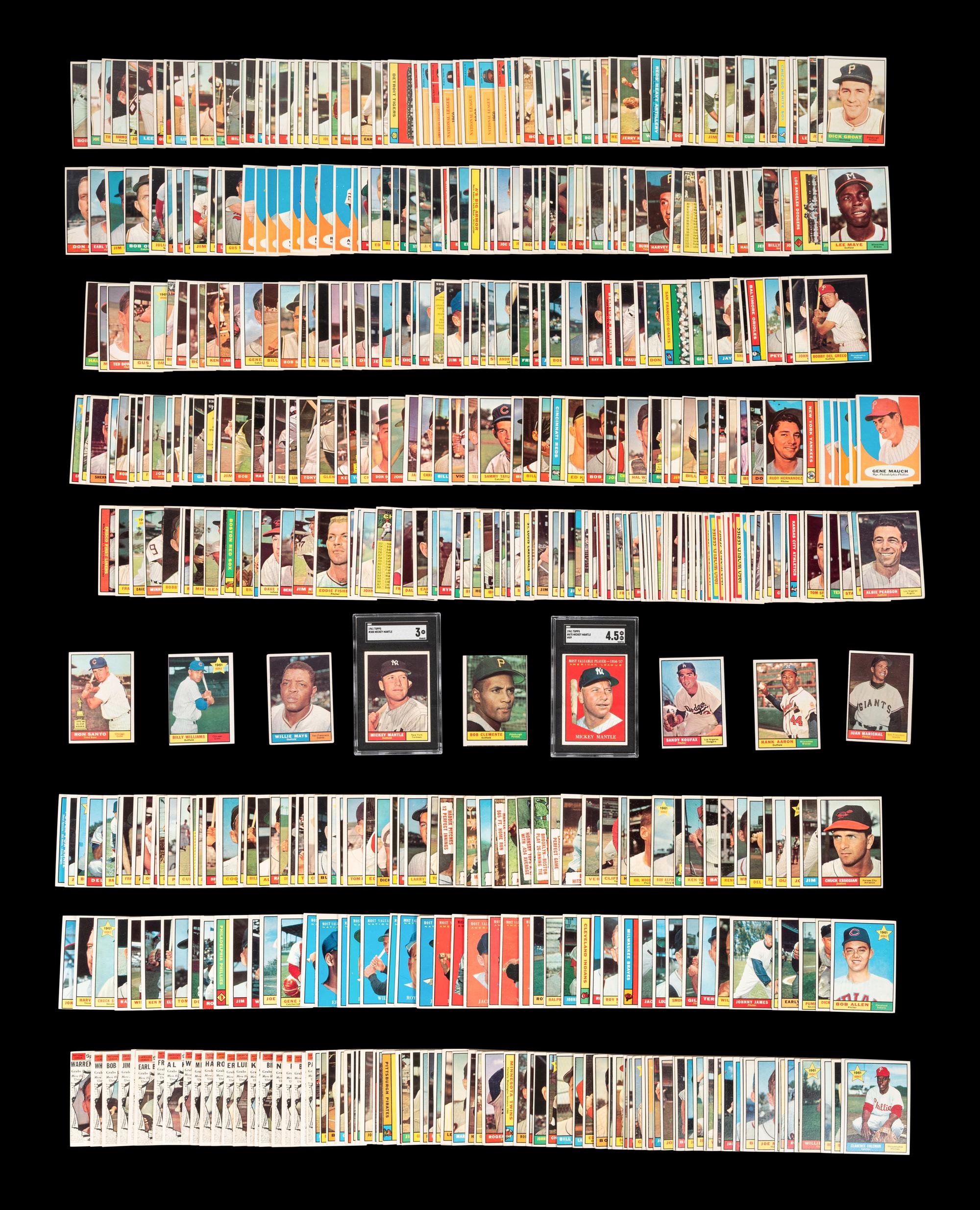 A Complete Set of 1961 Topps Baseball Cards (587/587),