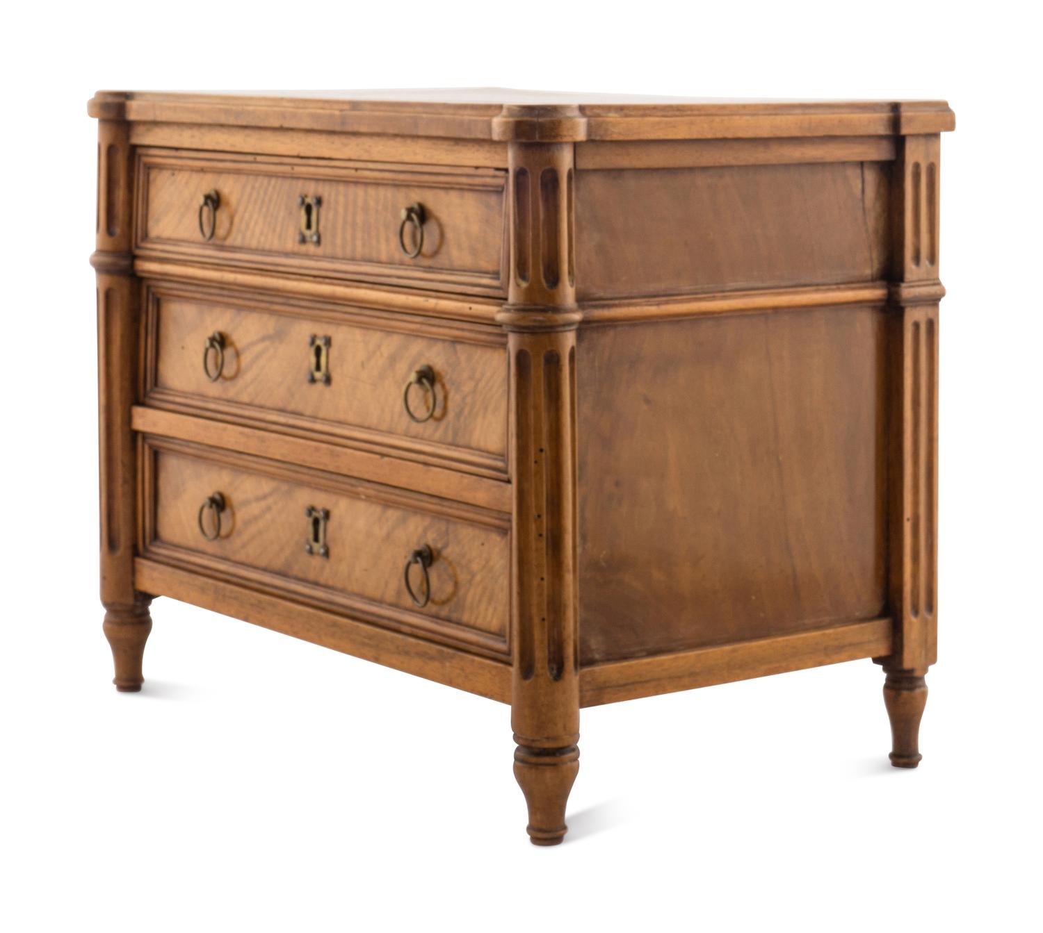 A Louis XVI Style Walnut Diminutive Commode
