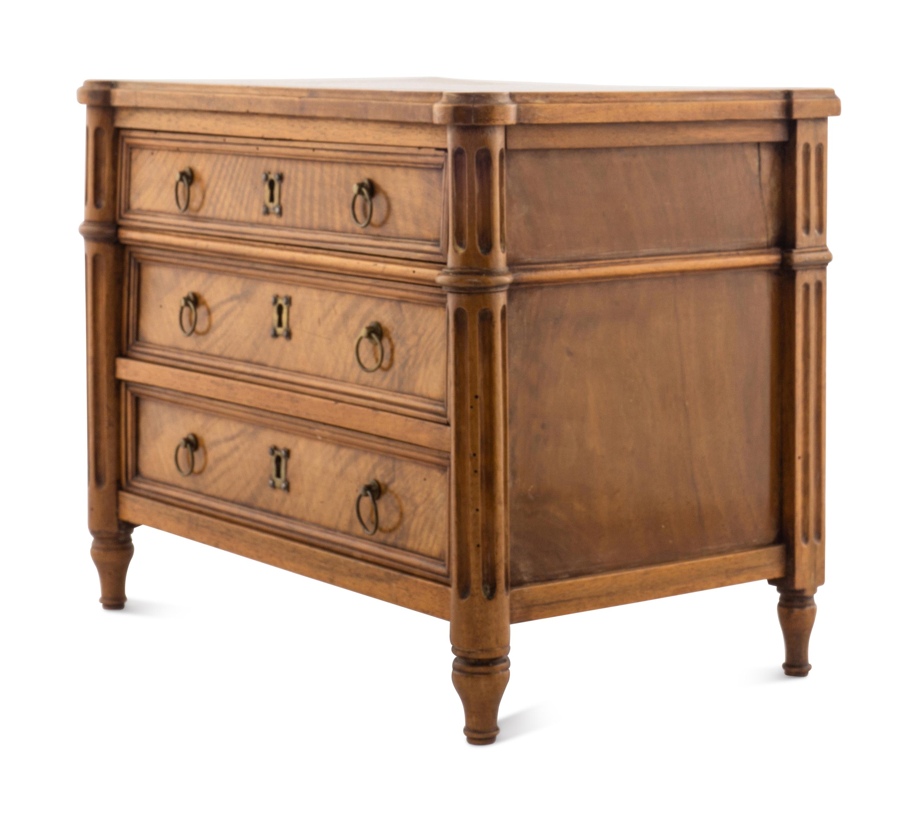 A Louis XVI Style Walnut Diminutive Commode