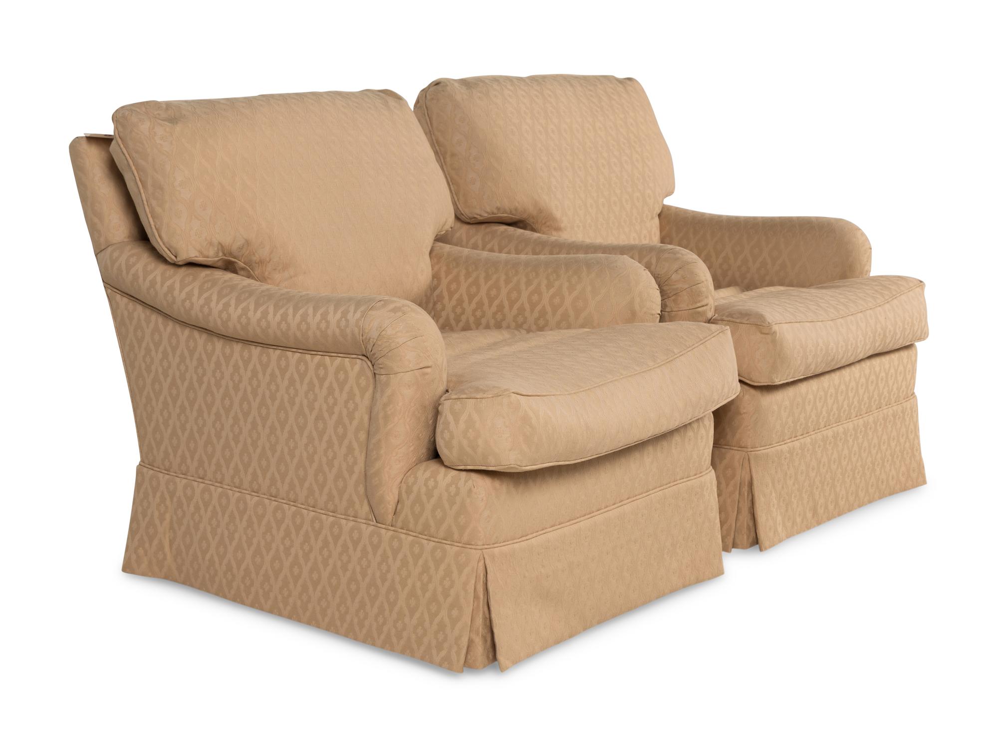A Pair of George Smith Upholstered Armchairs