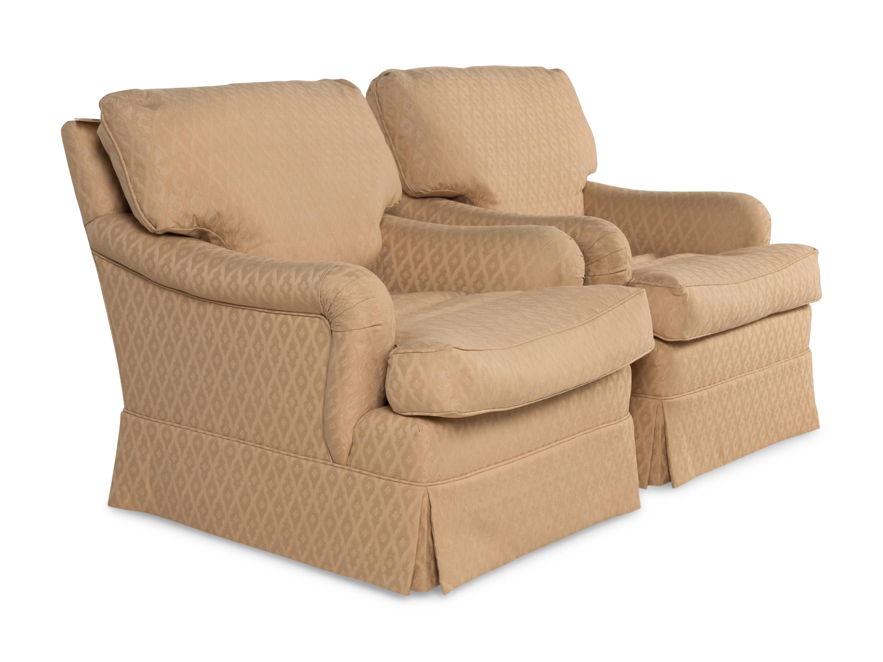 A Pair of George Smith Upholstered Armchairs