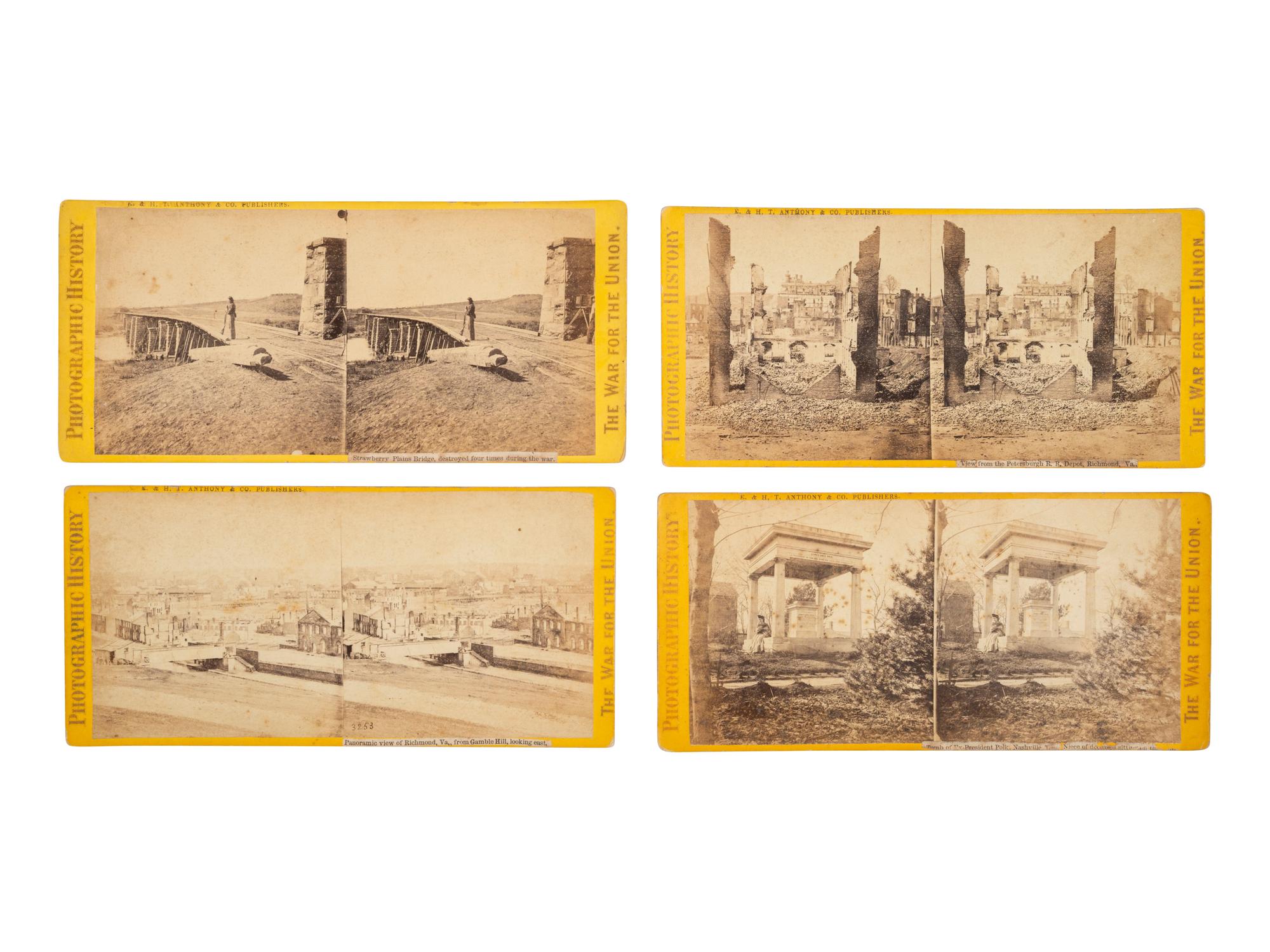 [CIVIL WAR]. 15 stereoviews ft. ruins, important buildings & locales during and just after the war.